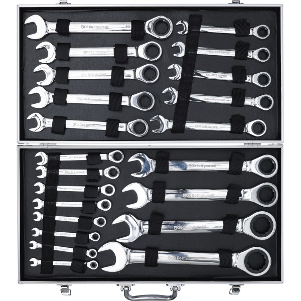 BGS Technic Ratchet Combination Wrench Set | 6 - 32 mm | 22 pcs. BGS Technic Ratchet Combination Wrench Set | 6 - 32 mm | 22 pcs.