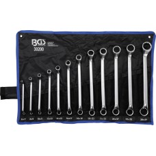 BGS Technic Double Ring Spanner Set | deep offset ends | 6 - 32 mm | 12 pcs.