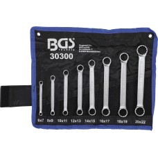 BGS Technic Double Ring Spanner Set | extra flat | 6 - 22 mm | 8 pcs.