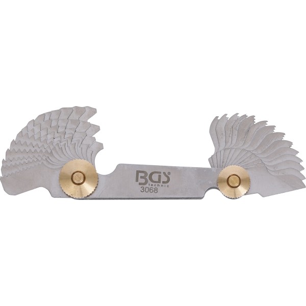 BGS Technic Screwpitch Gauge | 28 Blades | whitworth 4G - 62G BGS Technic Screwpitch Gauge | 28 Blades | whitworth 4G - 62G