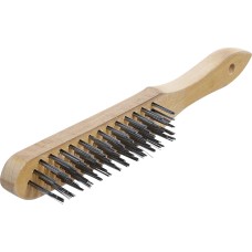 BGS Technic Handheld Brush | steel wire | 5-rows | 300 mm
