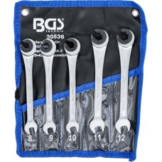 BGS Technic Ratchet Combination Wrench Set | open | 5 pcs.