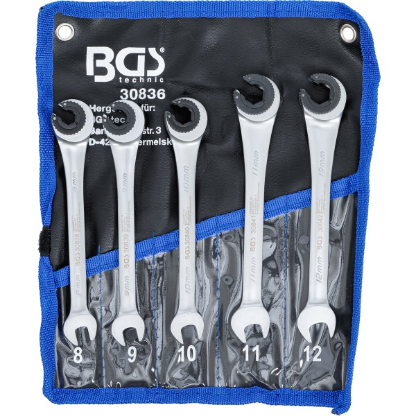 BGS Technic Ratchet Combination Wrench Set | open | 5 pcs. BGS Technic Ratchet Combination Wrench Set | open | 5 pcs.