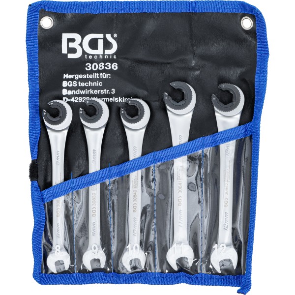 BGS Technic Ratchet Combination Wrench Set | open | 5 pcs. BGS Technic Ratchet Combination Wrench Set | open | 5 pcs.