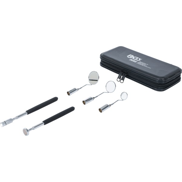 BGS Technic LED magnetic Pick-Up Tool and Inspection Mirror Set BGS Technic LED magnetic Pick-Up Tool and Inspection Mirror Set