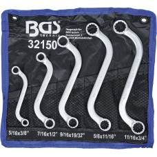 BGS Technic S-Type Double Ring Spanner Set | Inch Sizes | 3/8 BGS Technic S-Type Double Ring Spanner Set | Inch Sizes | 3/8