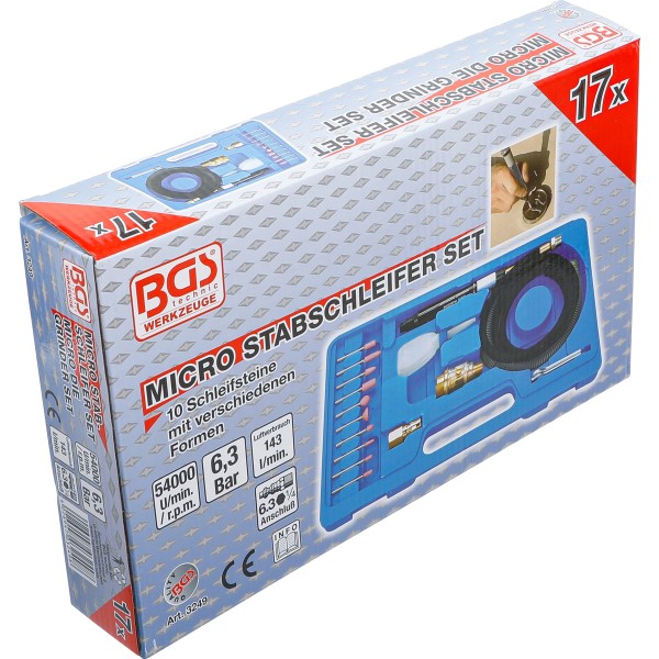 BGS Technic Micro Air Grinder Kit | 17 pcs. BGS Technic Micro Air Grinder Kit | 17 pcs.