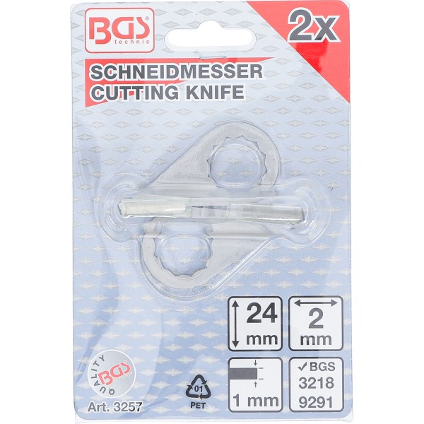 BGS Technic Cutting Knife, half round | for BGS 3218, 9291 | 2 x 24 mm | 2 pcs. BGS Technic Cutting Knife, half round | for BGS 3218, 9291 | 2 x 24 mm | 2 pcs.