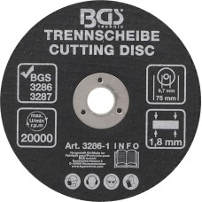 BGS Technic Cutting Disc | Ø 75 x 1.8 x 9.7 mm