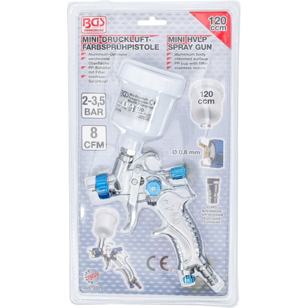 BGS Technic Mini Air Paint Spray Gun | 120 cm³ BGS Technic Mini Air Paint Spray Gun | 120 cm³