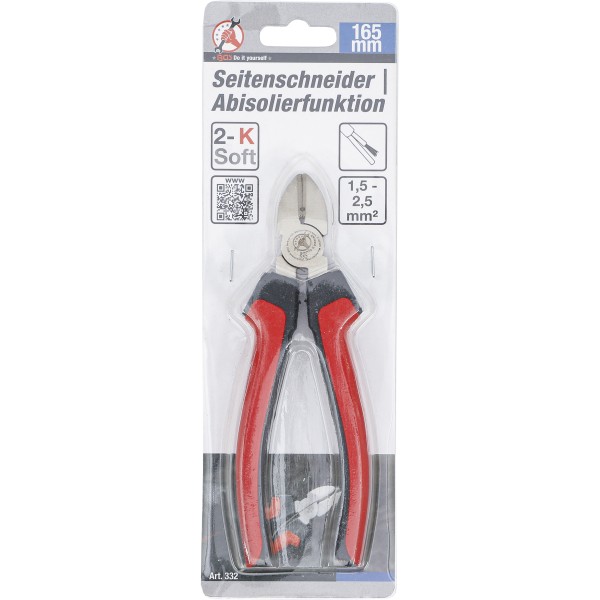 BGS Technic Diagonal Side Cutters | Stripper function | 165 mm BGS Technic Diagonal Side Cutters | Stripper function | 165 mm