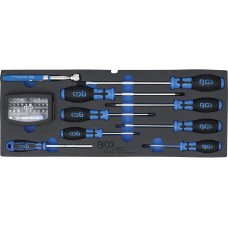 BGS Technic Foam Tray for BGS 3312: Screwdriver, Bit Set and magnetic Lifter | 41 pcs.