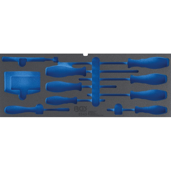 BGS Technic Foam Tray for BGS 3312, empty: for Screwdriver, bit Set and magnetic lifter BGS Technic Foam Tray for BGS 3312, empty: for Screwdriver, bit Set and magnetic lifter