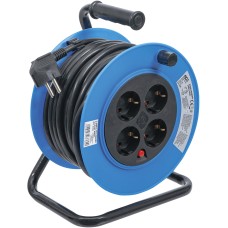 BGS Technic Cable Reel | 15 m | 3 x 1,5 mm² | 4 Socket Outlets | IP 20 | 3000 W