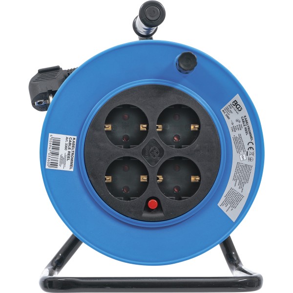 BGS Technic Cable Reel | 15 m | 3 x 1,5 mm² | 4 Socket Outlets | IP 20 | 3000 W BGS Technic Cable Reel | 15 m | 3 x 1,5 mm² | 4 Socket Outlets | IP 20 | 3000 W