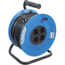 BGS Technic Cable Reel | 50 m | 3 x 1,5 mm² | 4 Socket Outlets | IP 20 | 3000 W