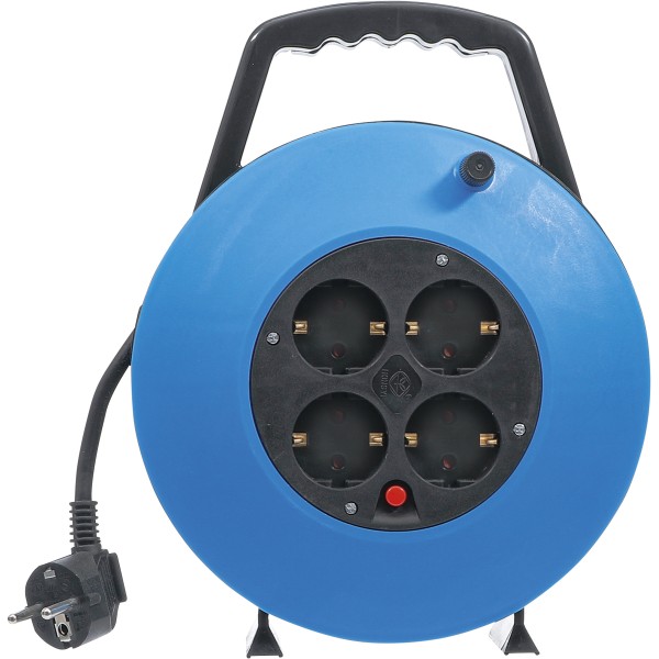 BGS Technic Cable Reel | Closed Type | 10 m | 3 x 1.5 mm² | 4 Socket Outlets | IP 20 | 3000 W BGS Technic Cable Reel | Closed Type | 10 m | 3 x 1.5 mm² | 4 Socket Outlets | IP 20 | 3000 W