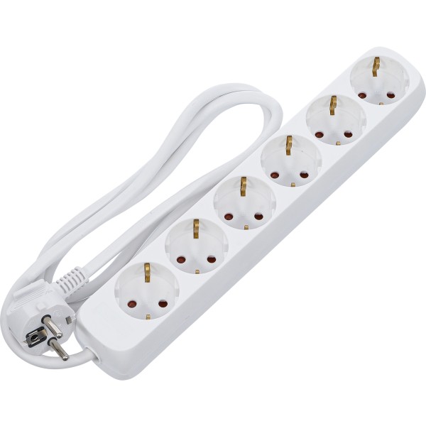 BGS Technic Multiple Socket | 6 outlets | cable length 1.4 m | 3 x 1.5 mm² | IP 20 BGS Technic Multiple Socket | 6 outlets | cable length 1.4 m | 3 x 1.5 mm² | IP 20