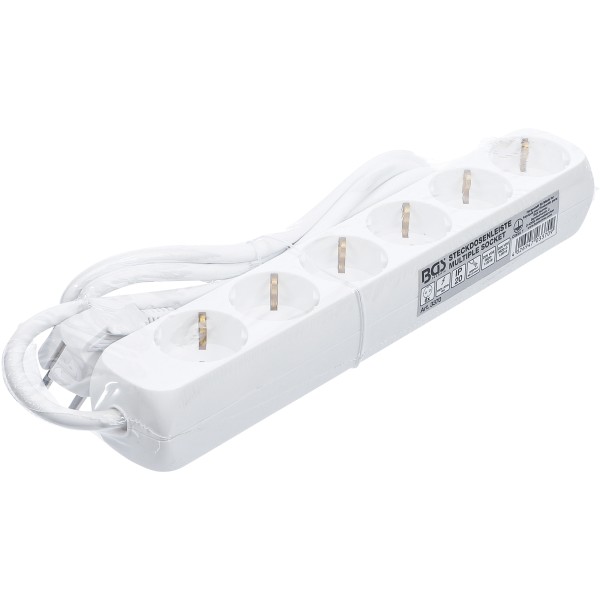 BGS Technic Multiple Socket | 6 outlets | cable length 1.4 m | 3 x 1.5 mm² | IP 20 BGS Technic Multiple Socket | 6 outlets | cable length 1.4 m | 3 x 1.5 mm² | IP 20