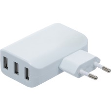 BGS Technic Universal USB Charger | 3 USB ports | max 3.4 A total max. 2.4 A / USB | 110 - 240V
