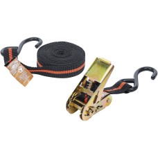 BGS Technic Ratchet Tie Down Strap | with 2 solid Hooks | 5 m x 24 mm