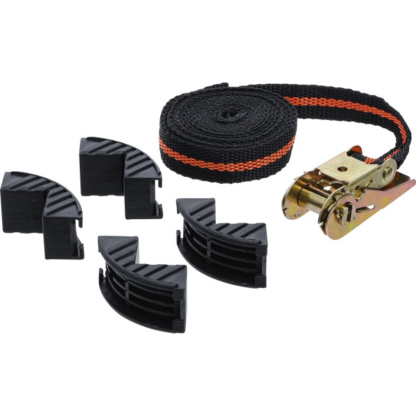 BGS Technic Ratchet Tie Down Strap | with 4 protective Jaws | 5 m x 25 mm BGS Technic Ratchet Tie Down Strap | with 4 protective Jaws | 5 m x 25 mm