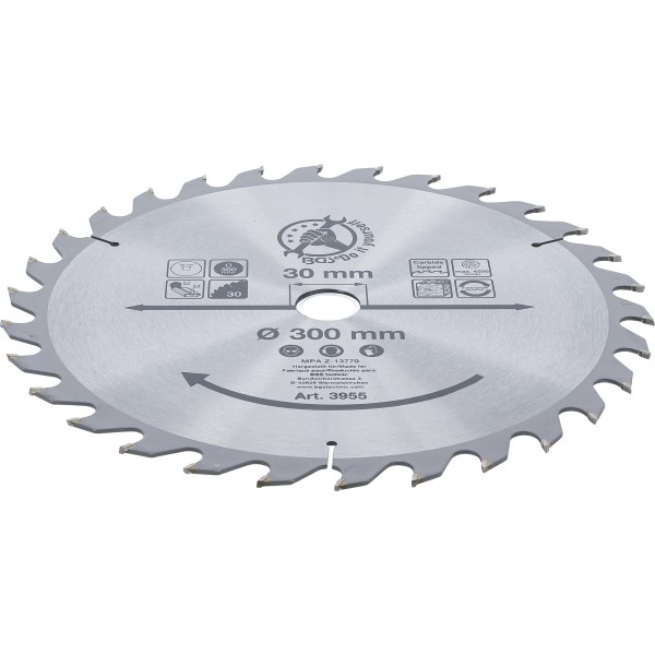 BGS Technic Carbide Tipped Circular Saw Blade | ~ 300 x 30 x 3.2 mm | 30 teeth BGS Technic Carbide Tipped Circular Saw Blade | ~ 300 x 30 x 3.2 mm | 30 teeth