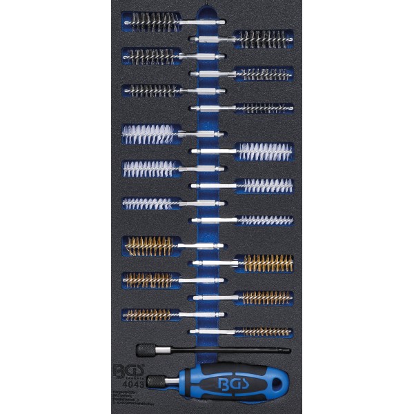 BGS Technic Tool Tray 1/3: Brush Assortment | 20 pcs. BGS Technic Tool Tray 1/3: Brush Assortment | 20 pcs.