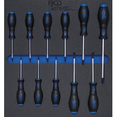 BGS Technic Tool Tray 2/3: Screwdriver Set | T-Star (for Torx) T6 - T40 | 11 pcs.