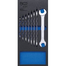 BGS Technic Tool Tray 1/3: Double Open End Spanner Set | 6 - 22 mm | 8 pcs.