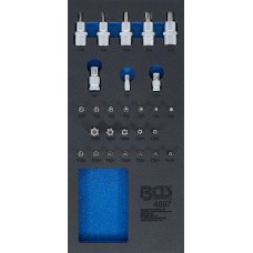 BGS Technic Tool Tray 1/3: Bit and Bit Socket Assortment | 27 pcs.