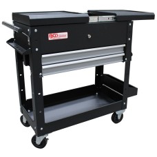 BGS Technic Workshop Trolley | 2 Drawers | Horizontal double Drawer Slide | empty