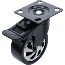 BGS Technic Swivel Castor | with Assembly Plate and Brake | for BGS 4107, 4204, 4205, 4206, 4199
