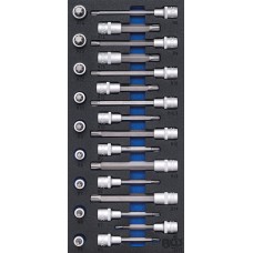 BGS Technic Tool Tray 1/3: Bit Socket Set | 12.5 mm (1/2