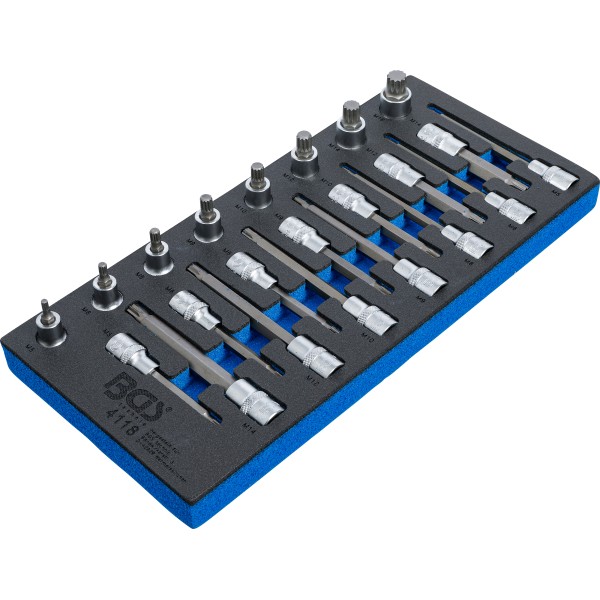 BGS Technic Tool Tray 1/3: Bit Socket Set | 12.5 mm (1/2 BGS Technic Tool Tray 1/3: Bit Socket Set | 12.5 mm (1/2