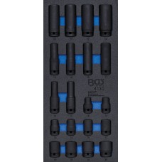 BGS Technic Tool Tray 1/3: Impact Sockets Hexagon | 12.5 mm (1/2