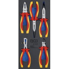 BGS Technic Tool Tray 1/3: VDE Pliers Set | 5 pcs. BGS Technic Tool Tray 1/3: VDE Pliers Set | 5 pcs.