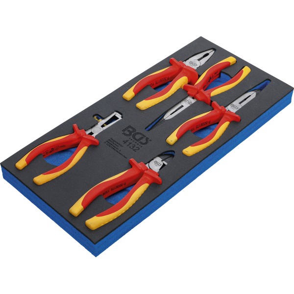 BGS Technic Tool Tray 1/3: VDE Pliers Set | 5 pcs. BGS Technic Tool Tray 1/3: VDE Pliers Set | 5 pcs.
