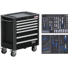 BGS Technic Workshop Trolley | 7 Drawers | extra low total Height | with 209 Tools