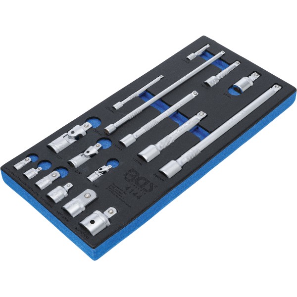 BGS Technic Tool Tray 1/3: Extension Bar, Adaptor and Universal Joint Set | 17 pcs. BGS Technic Tool Tray 1/3: Extension Bar, Adaptor and Universal Joint Set | 17 pcs.