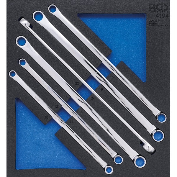 BGS Technic Tool Tray 2/3: Double Ring Spanner Set | 10 x 11 - 22 x 24 mm | 6 pcs. BGS Technic Tool Tray 2/3: Double Ring Spanner Set | 10 x 11 - 22 x 24 mm | 6 pcs.