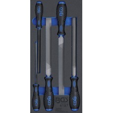 BGS Technic Tool Tray 1/3: Machinist's File Set | 5 pcs.