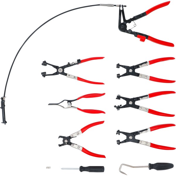 BGS Technic Hose Clamp Pliers Set | 10 pcs. BGS Technic Hose Clamp Pliers Set | 10 pcs.