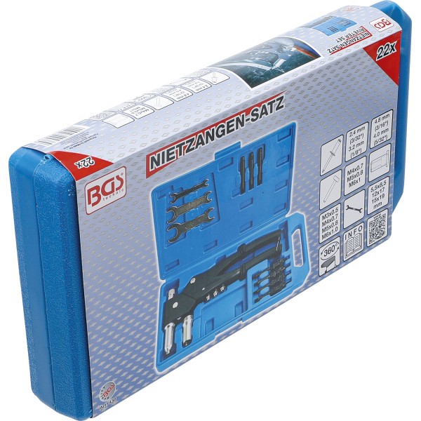 BGS Technic Riveter Set | for Standard, Nut and Stud Rivets BGS Technic Riveter Set | for Standard, Nut and Stud Rivets