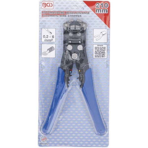 BGS Technic Automatic Wire Stripper | for wire Ø 0.13 - 6 mm² | 210 mm BGS Technic Automatic Wire Stripper | for wire Ø 0.13 - 6 mm² | 210 mm