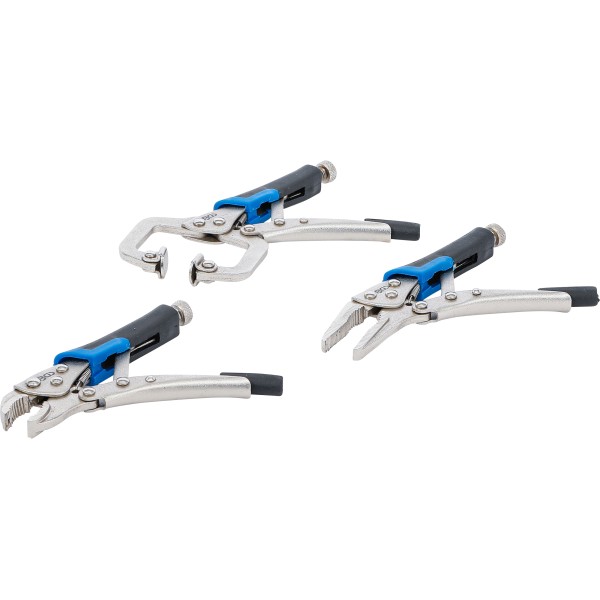 BGS Technic Mini Locking Grip Pliers Set | 3 pcs. BGS Technic Mini Locking Grip Pliers Set | 3 pcs.