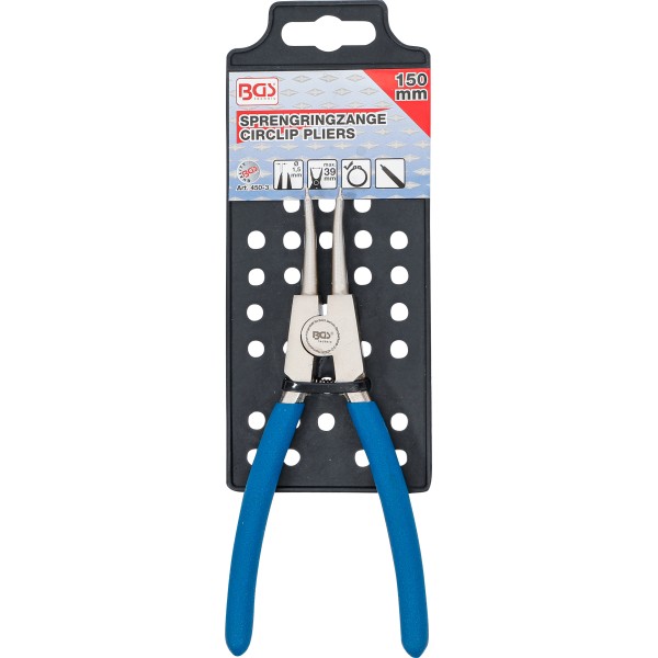 BGS Technic Circlip Pliers | straight | for outside Circlips | 150 mm BGS Technic Circlip Pliers | straight | for outside Circlips | 150 mm