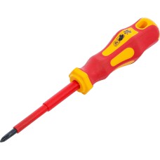 BGS Technic VDE Screwdriver | Cross Slot PH1 | Blade Length 80 mm