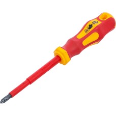 BGS Technic VDE Screwdriver | Cross Slot PH2 | Blade Length 100 mm