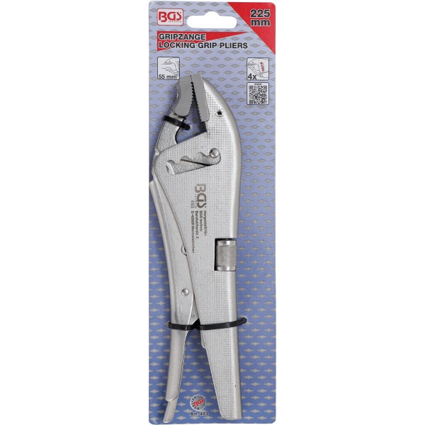 BGS Technic Locking Grip Pliers | 4-way adjustable | 225 mm BGS Technic Locking Grip Pliers | 4-way adjustable | 225 mm